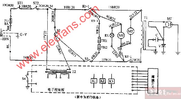 富士宝wg8511电脑式烧烤型微波炉电路图