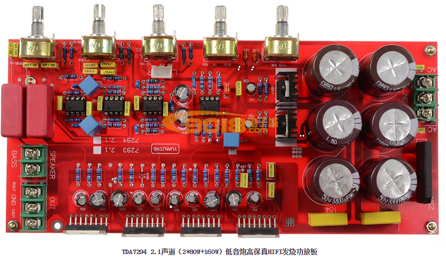 低音炮功放电路板与电路图分享