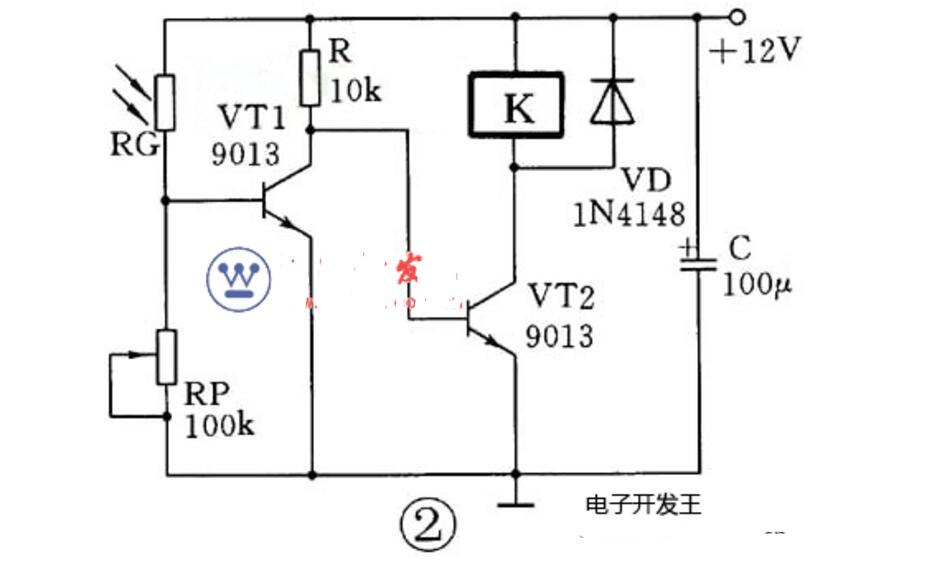 三极管组成的光控开关电路原理图_四款光控开关电路图