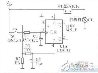 基于cd4013实现的一按键双功能电路详解