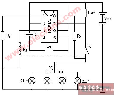 12v闪光器电路图