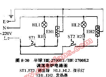 半球牌调温电炉电路图