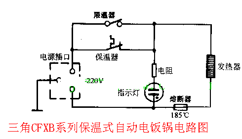 三角,远凌,佥字版单双灯电饭锅电路图cfxb型