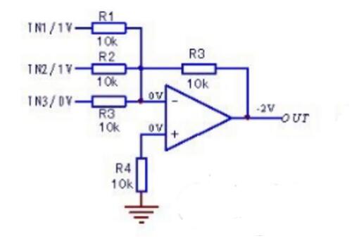 反相加法器電路與原理
