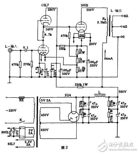 300b单端胆机电路图（六款模拟电路设计原理图详解）