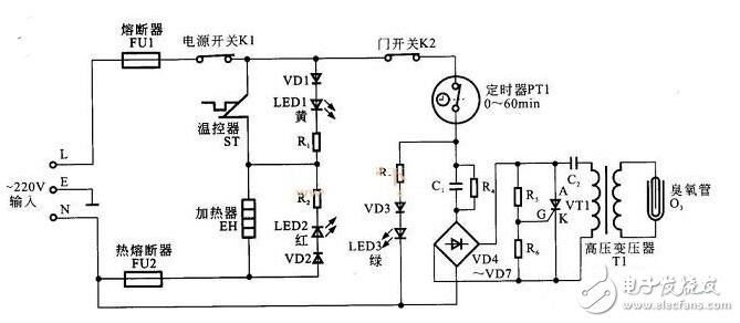 飲水機電路圖工作原理及電路圖分析