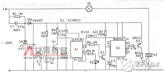居民樓道聲控電路圖（六款聲控電路原理圖詳解）