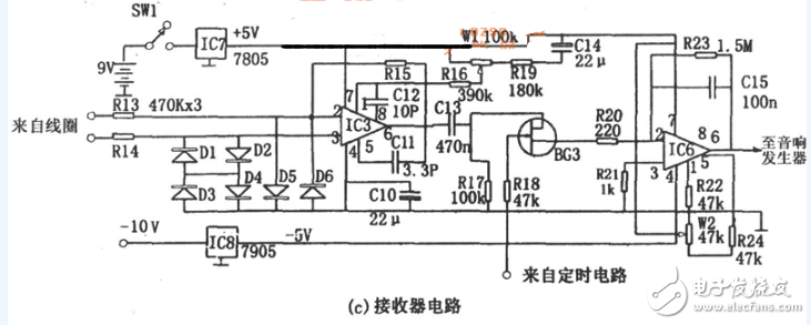 脈沖金屬探測器電路圖大全（五款脈沖金屬探測器電路原理圖詳解）