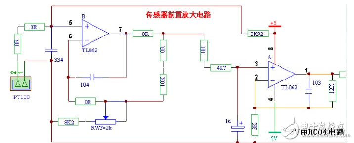 pt100温度传感器电路图 pt100温度传感器介绍 