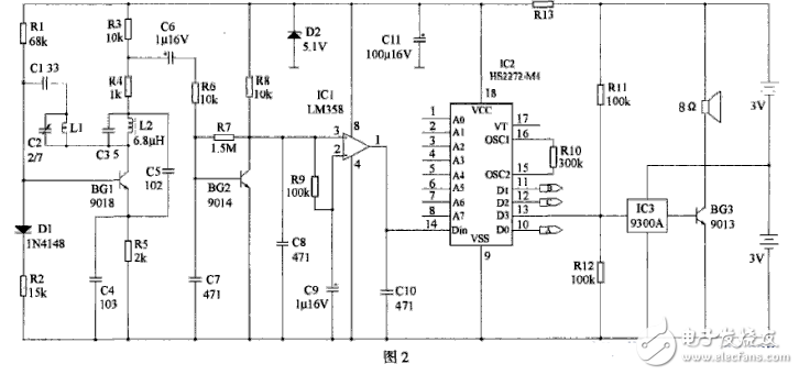 遥控门铃电路图大全（多谐振荡器\编码\信号发生器\TWH630\PT2262）
