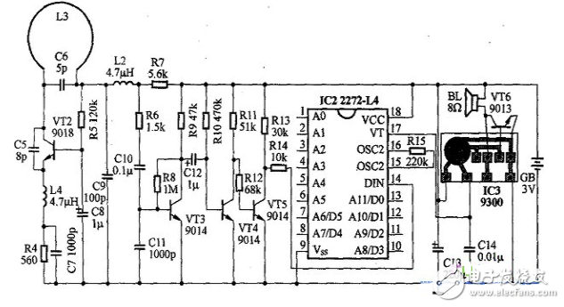 遥控门铃电路图大全（多谐振荡器\编码\信号发生器\TWH630\PT2262）