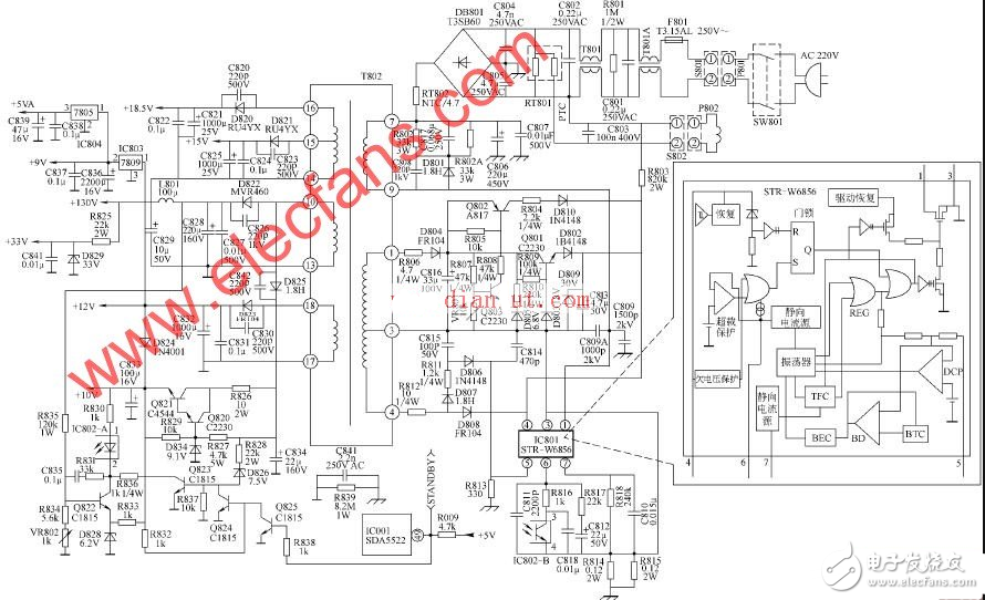 tcl电视机开关电源电路图大全（典型TCL王牌彩电开关电源电路详解）