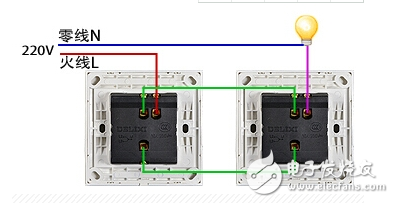 双控开关接线图,双控开关电路图