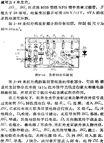 红外线发射部分印制板