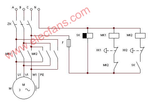 定时控制三相电动阀电路图 http://www、elecfans、com