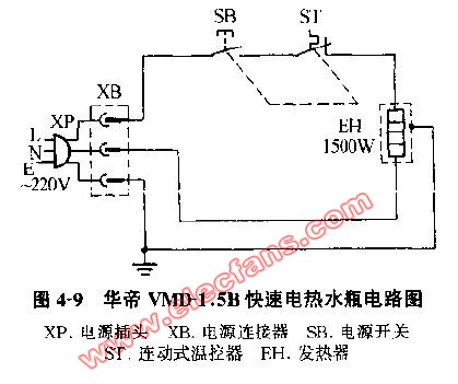 華帝vmd15b快速電熱水瓶電路圖