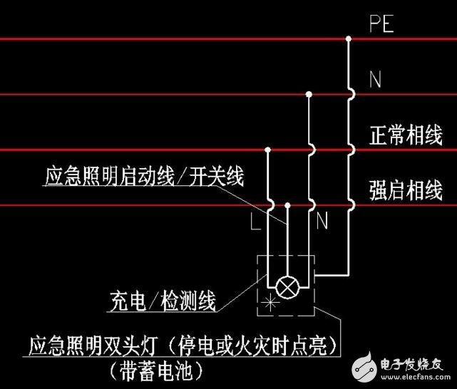 充电应急灯怎么接线图分析