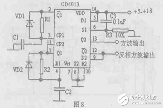 cd4013产生的方波发生器电路