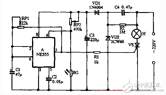 ne555闪烁灯电路图大全（频闪灯/振荡电路/闪光电路）