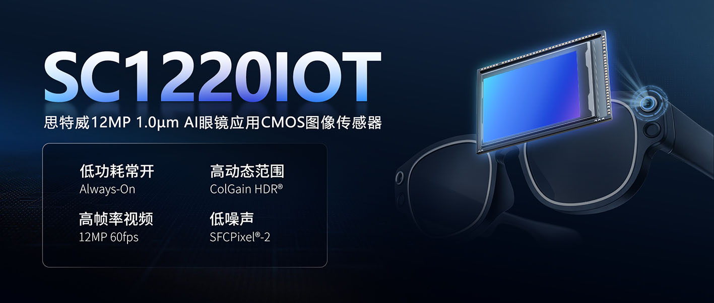 思特威推出全新1200万像素AI眼镜应用CMOS图像传感器